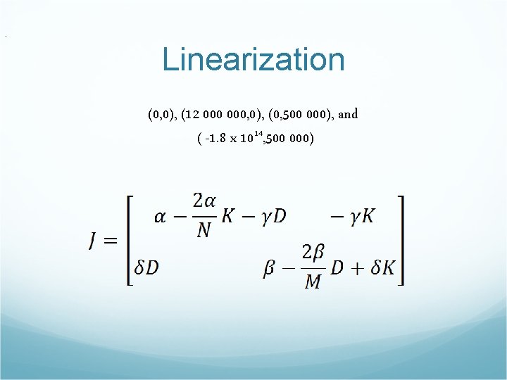 . Linearization (0, 0), (12 000, 0), (0, 500 000), and ( -1. 8