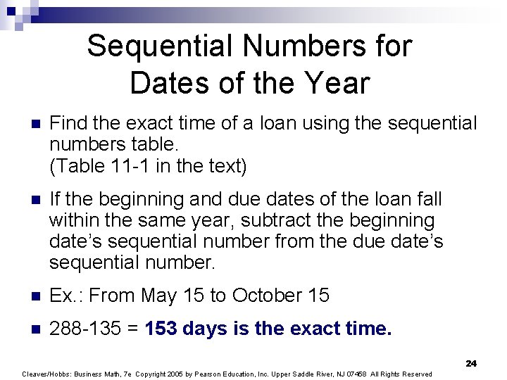 Sequential Numbers for Dates of the Year n Find the exact time of a