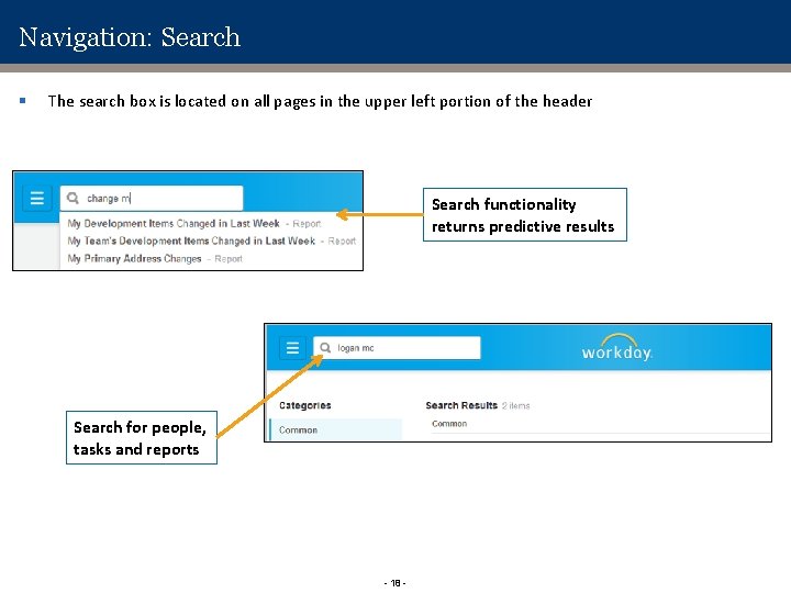 Navigation: Search § The search box is located on all pages in the upper Navigation: Search § The search box is located on all pages in the upper