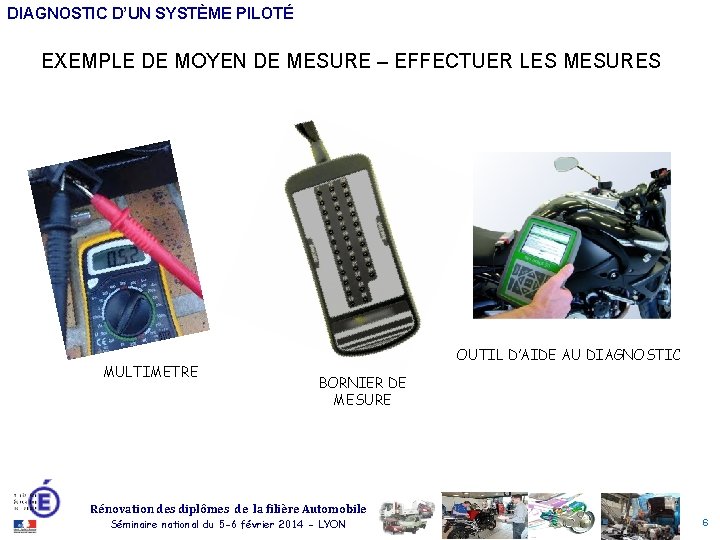 DIAGNOSTIC D’UN SYSTÈME PILOTÉ EXEMPLE DE MOYEN DE MESURE – EFFECTUER LES MESURES MULTIMETRE