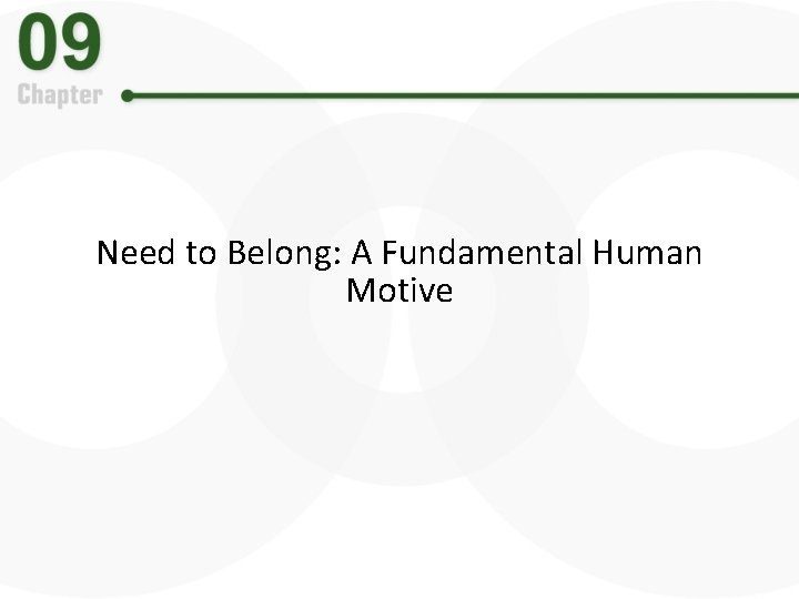 Need to Belong: A Fundamental Human Motive 