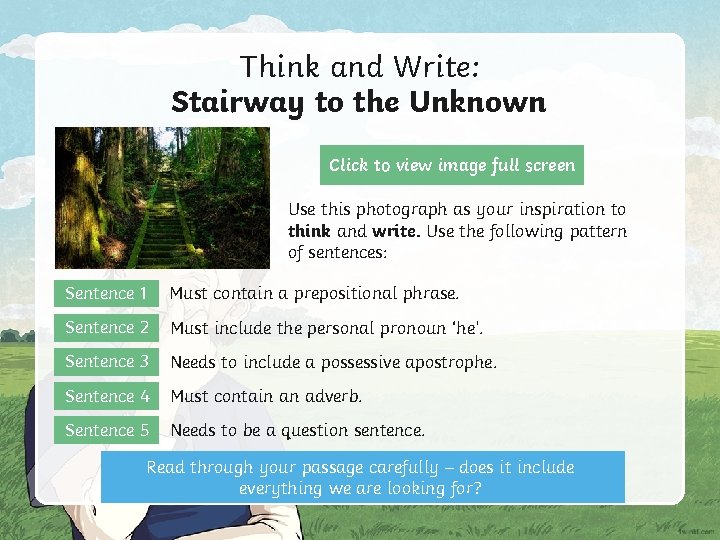 Think and Write: Stairway to the Unknown Click to view image full screen Use Think and Write: Stairway to the Unknown Click to view image full screen Use