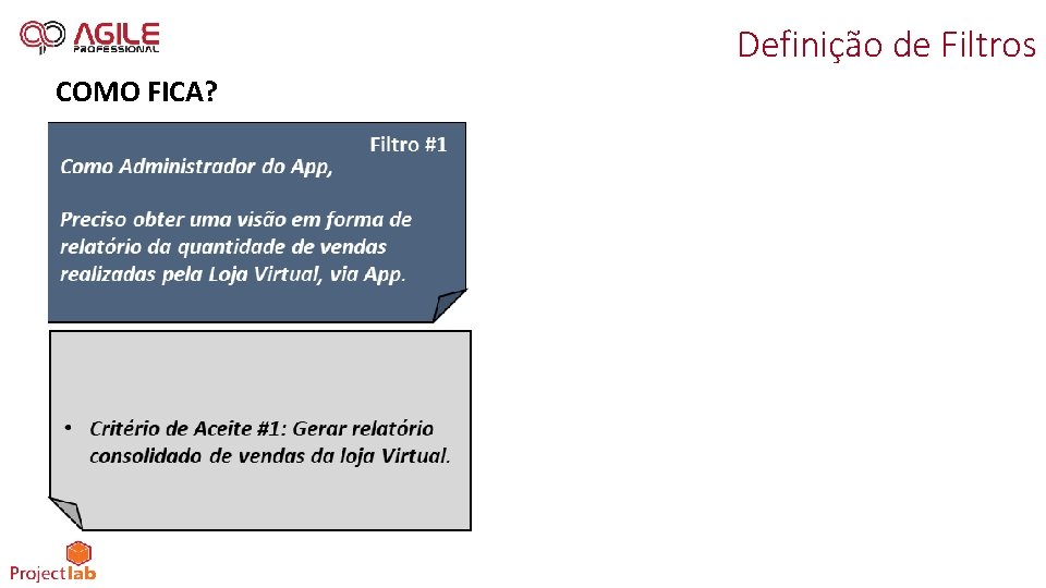 Definição de Filtros COMO FICA? 