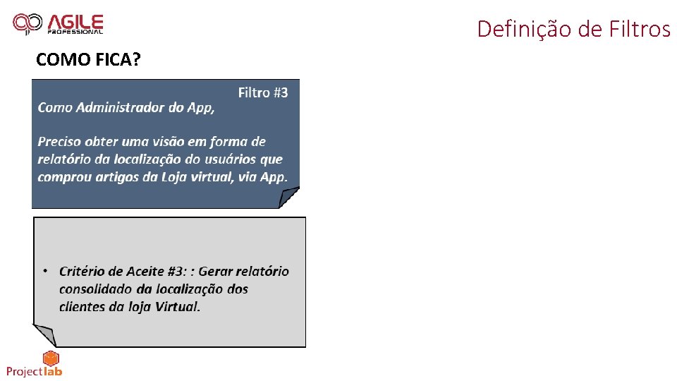 Definição de Filtros COMO FICA? 