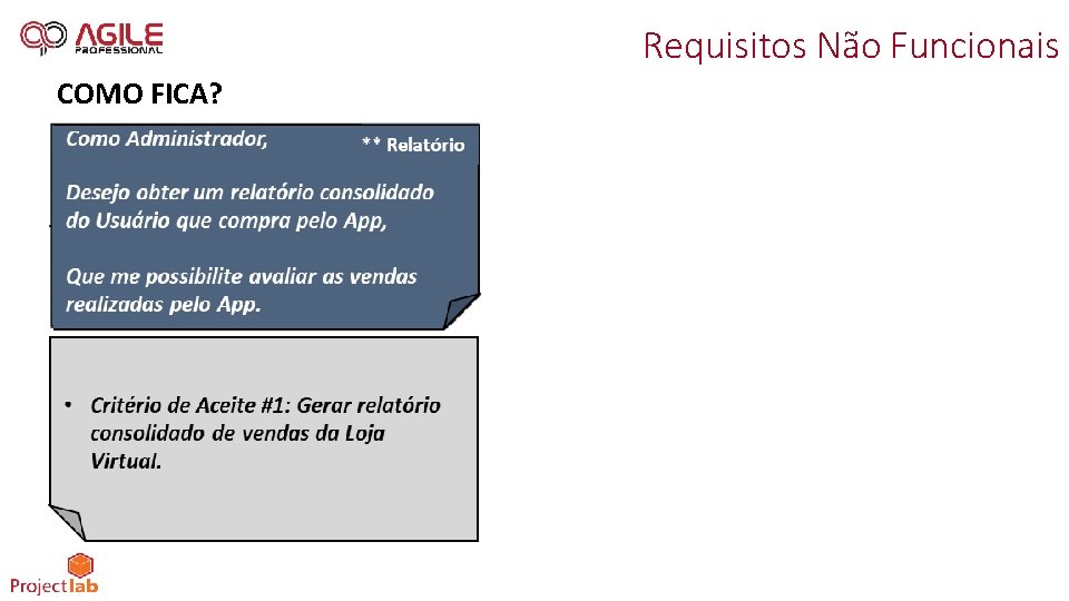 Requisitos Não Funcionais COMO FICA? 
