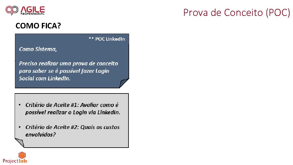 Prova de Conceito (POC) COMO FICA? 