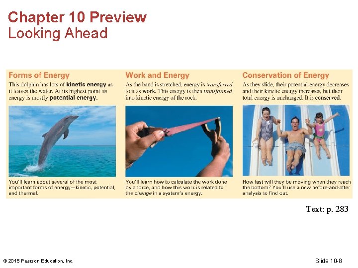 Chapter 10 Preview Looking Ahead Text: p. 283 © 2015 Pearson Education, Inc. Slide Chapter 10 Preview Looking Ahead Text: p. 283 © 2015 Pearson Education, Inc. Slide
