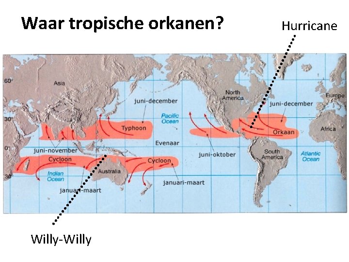 Waar tropische orkanen? Willy-Willy Hurricane 