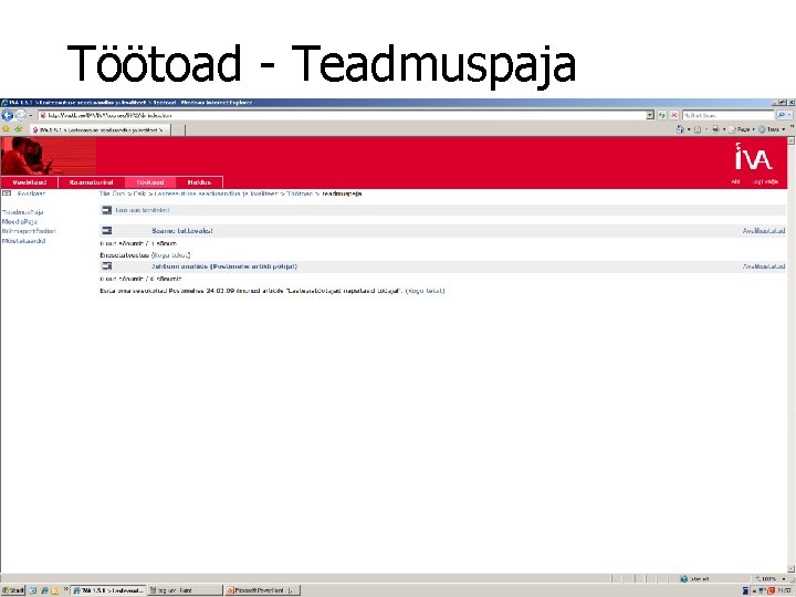 Töötoad - Teadmuspaja 