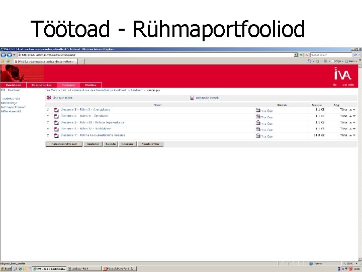 Töötoad - Rühmaportfooliod 