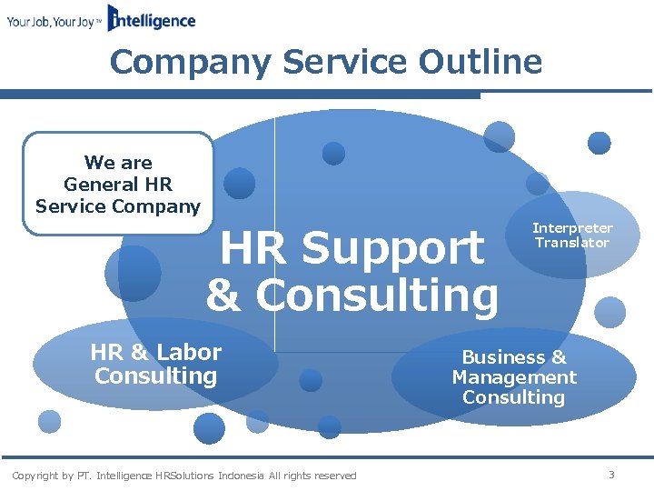 Company Service Outline We are General HR Service Company HR Support & Consulting HR