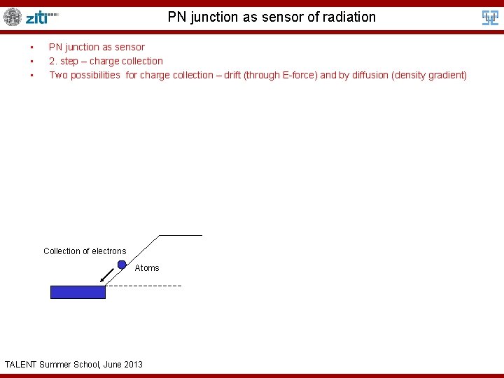 PN junction as sensor of radiation • • • PN junction as sensor 2.