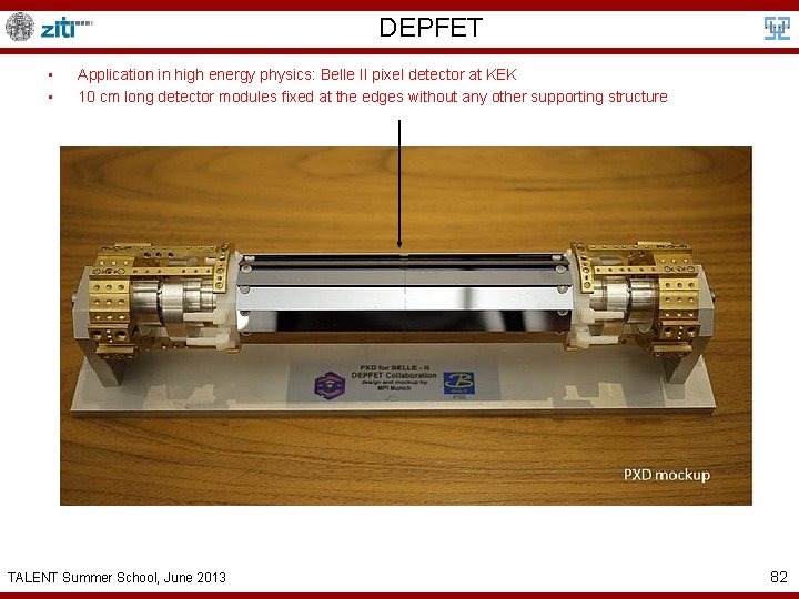 DEPFET • • Application in high energy physics: Belle II pixel detector at KEK