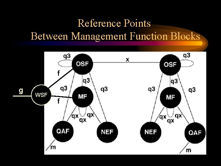 Reference Points Between Management Function Blocks f g WSF f 