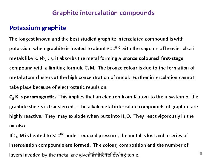 Graphite intercalation compounds Potassium graphite The longest known and the best studied graphite intercalated