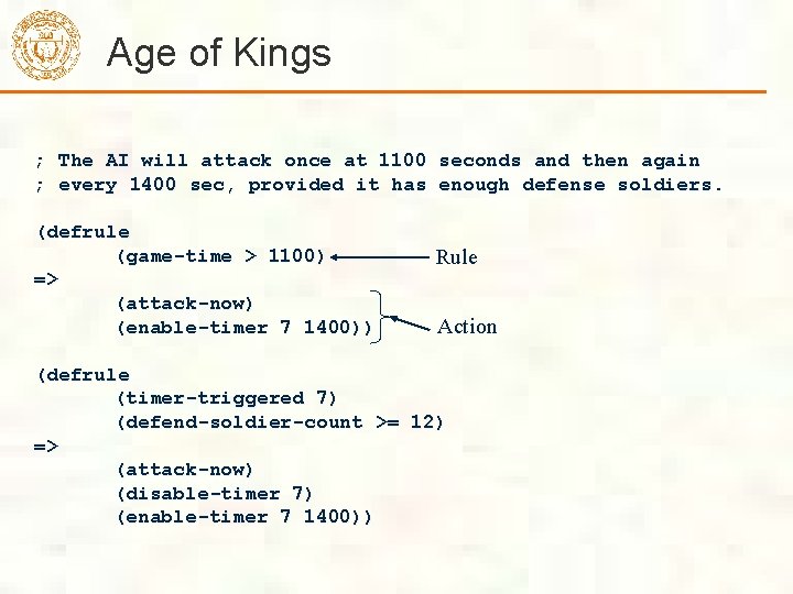Age of Kings ; The AI will attack once at 1100 seconds and then Age of Kings ; The AI will attack once at 1100 seconds and then