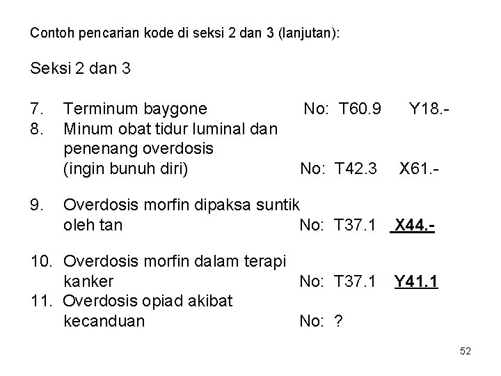 Contoh pencarian kode di seksi 2 dan 3 (lanjutan): Seksi 2 dan 3 7.