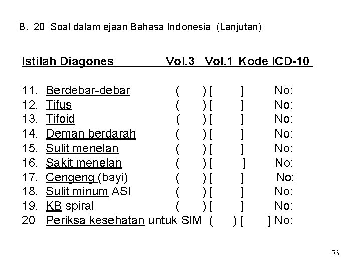 Sesi 3 Struktur Icd10 Volume 3 Leadterms Cara