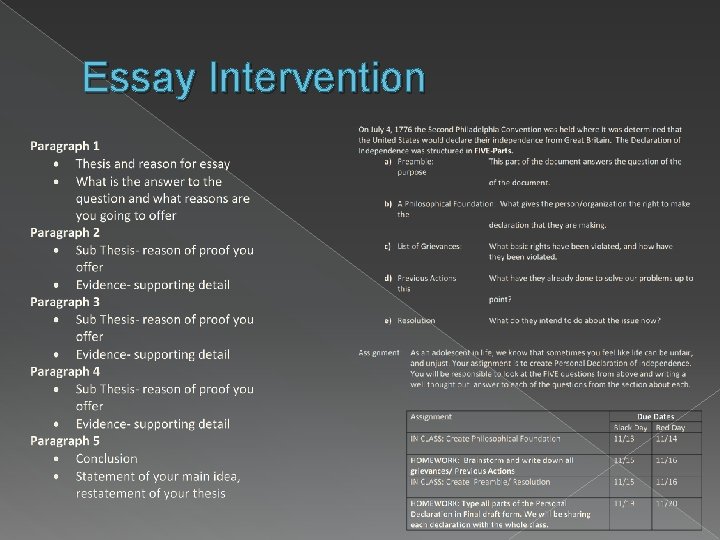 Essay Intervention 