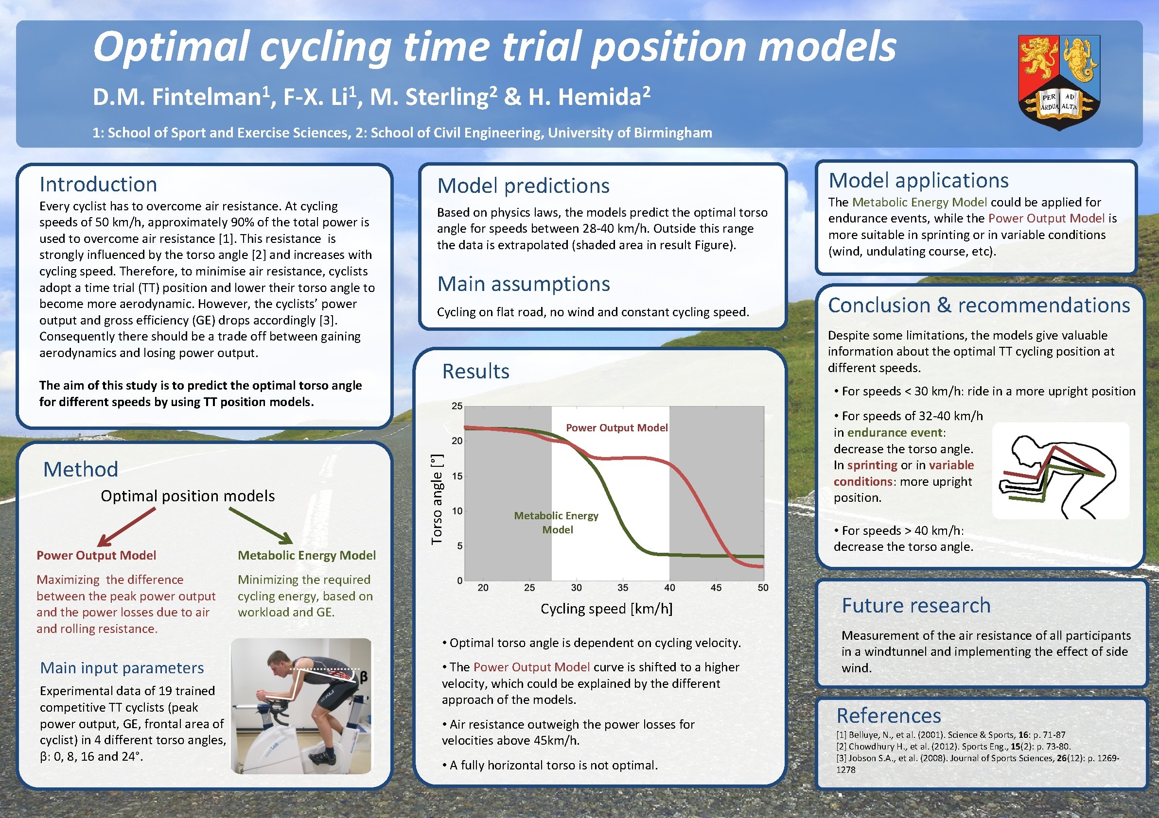 Optimal cycling time trial position models D. M. 1 Fintelman , F-X. 1 Li Optimal cycling time trial position models D. M. 1 Fintelman , F-X. 1 Li