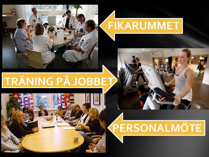 FIKARUMMET TRÄNING PÅ JOBBET PERSONALMÖTE 