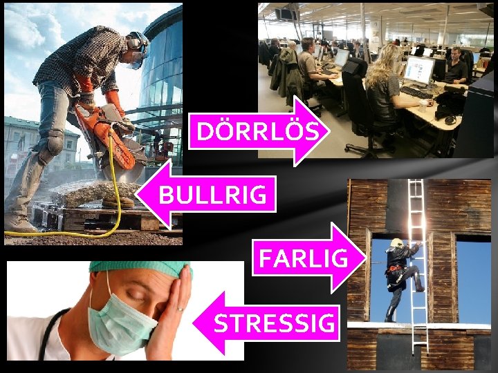 DÖRRLÖS BULLRIG FARLIG STRESSIG 