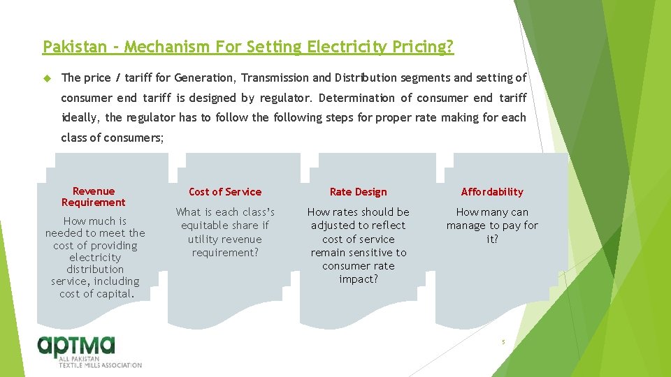 Pakistan - Mechanism For Setting Electricity Pricing? The price / tariff for Generation, Transmission