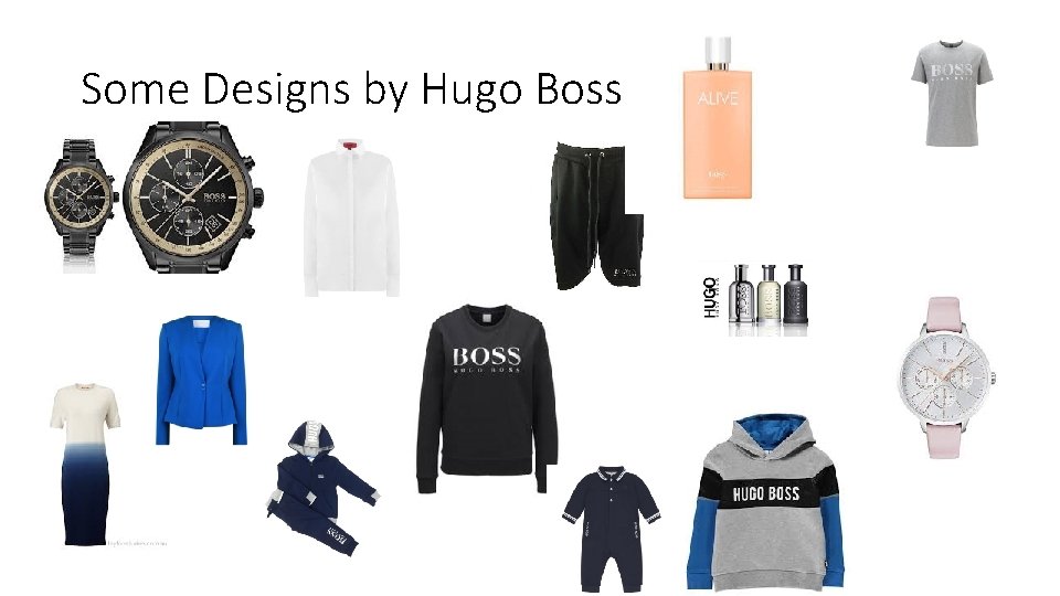 Some Designs by Hugo Boss 