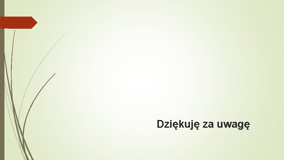 Dziękuję za uwagę 