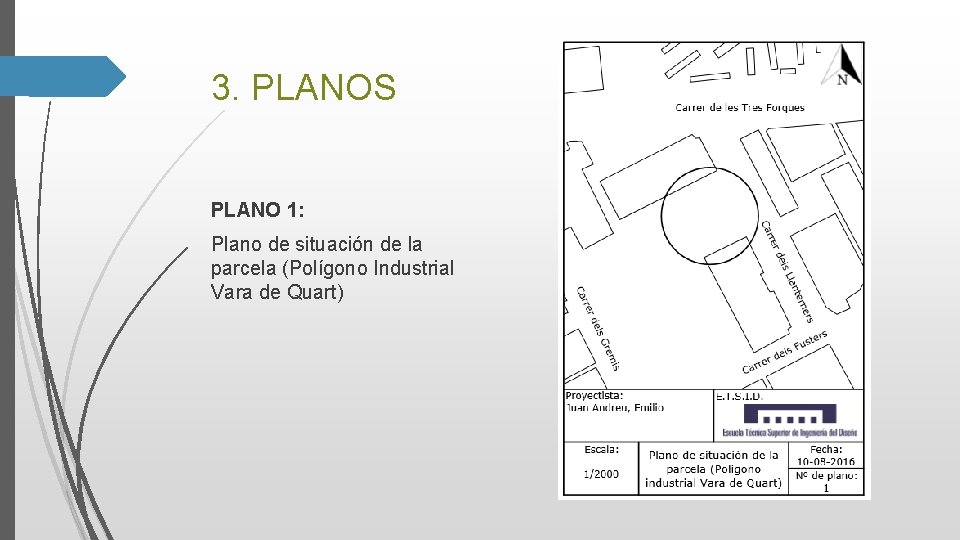 3. PLANOS PLANO 1: Plano de situación de la parcela (Polígono Industrial Vara de