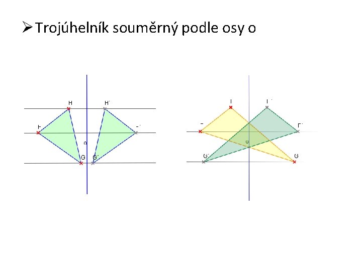 Ø Trojúhelník souměrný podle osy o 