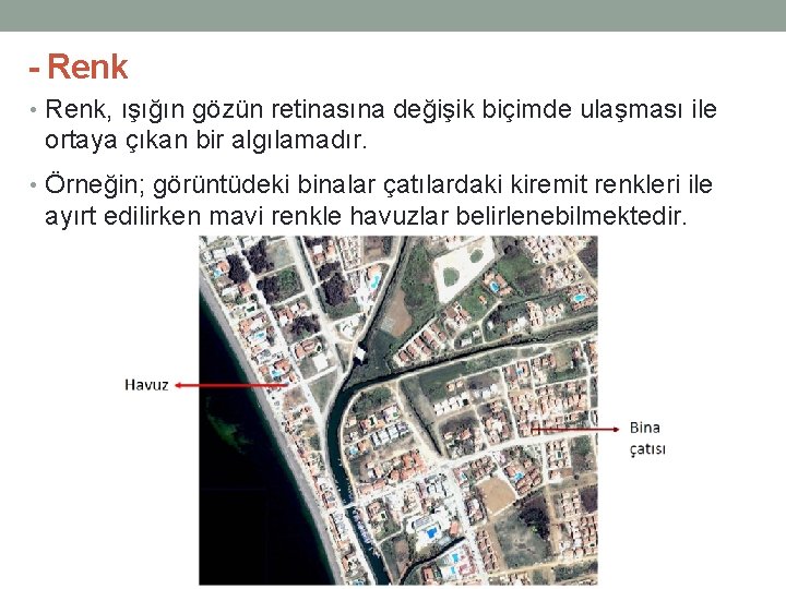 - Renk • Renk, ışığın gözün retinasına değişik biçimde ulaşması ile ortaya çıkan bir