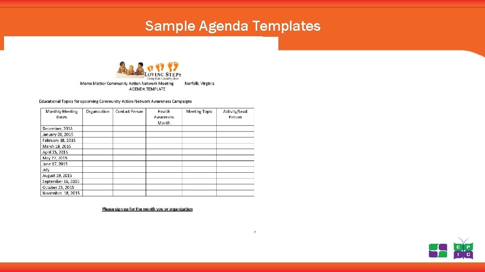 Sample Agenda Templates 