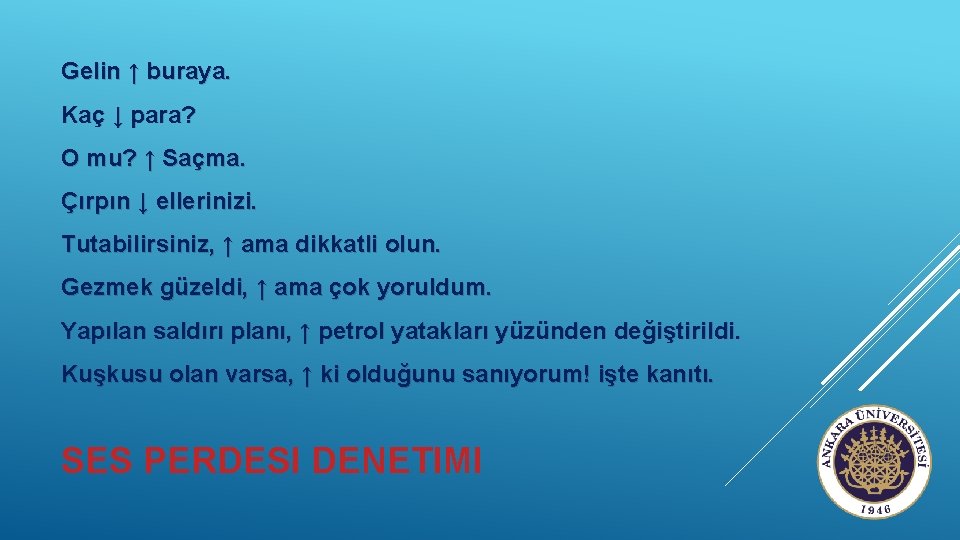 Gelin ↑ buraya. Kaç ↓ para? O mu? ↑ Saçma. Çırpın ↓ ellerinizi. Tutabilirsiniz,