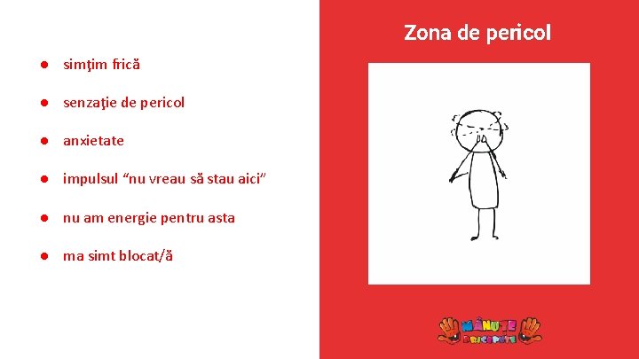 Zona de pericol ● simţim frică ● senzaţie de pericol ● anxietate ● impulsul