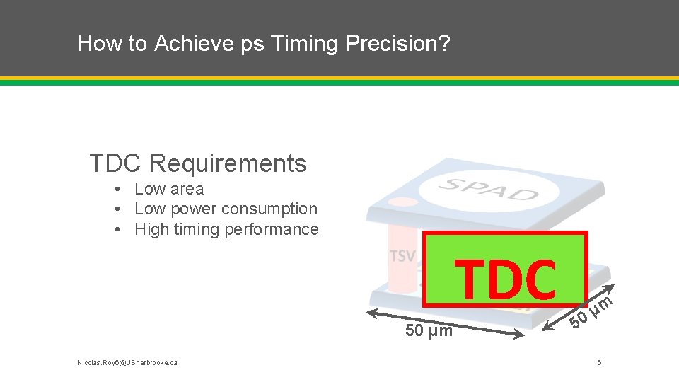 How to Achieve ps Timing Precision? TDC Requirements • Low area • Low power