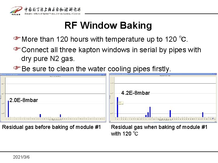 RF Window Baking FMore than 120 hours with temperature up to 120 ℃. FConnect RF Window Baking FMore than 120 hours with temperature up to 120 ℃. FConnect