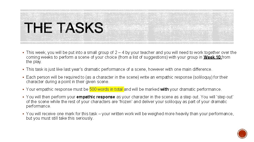 § This week, you will be put into a small group of 2 – § This week, you will be put into a small group of 2 –