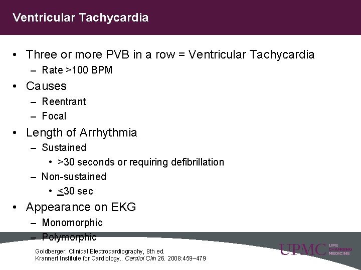 Ventricular Tachycardia • Three or more PVB in a row = Ventricular Tachycardia –
