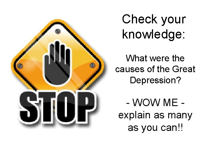 Check your knowledge: What were the causes of the Great Depression? - WOW ME
