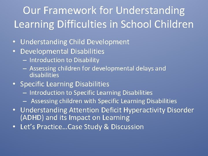 case study of a child with learning difficulties