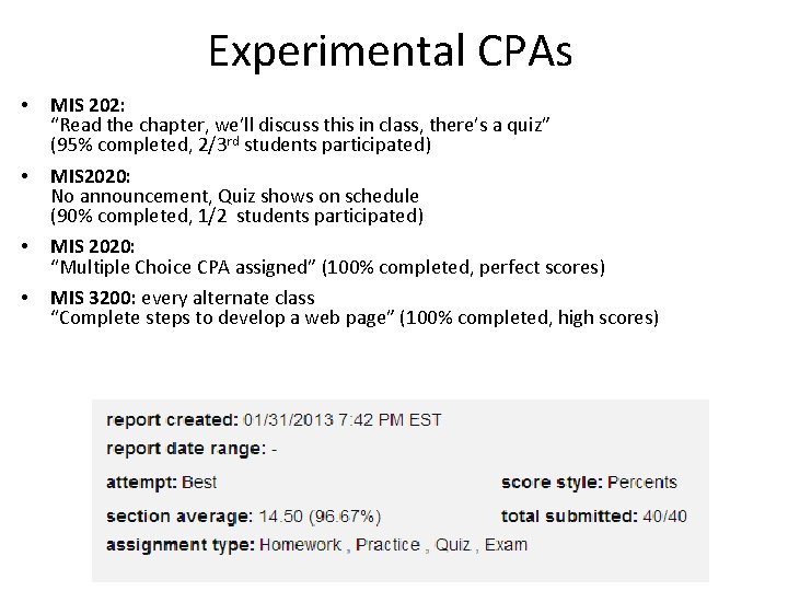 Cpas Examples How to structure Class Preparation Assignments that really
