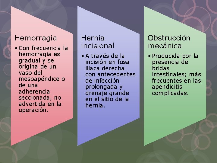 Hemorragia • Con frecuencia la hemorragia es gradual y se origina de un vaso
