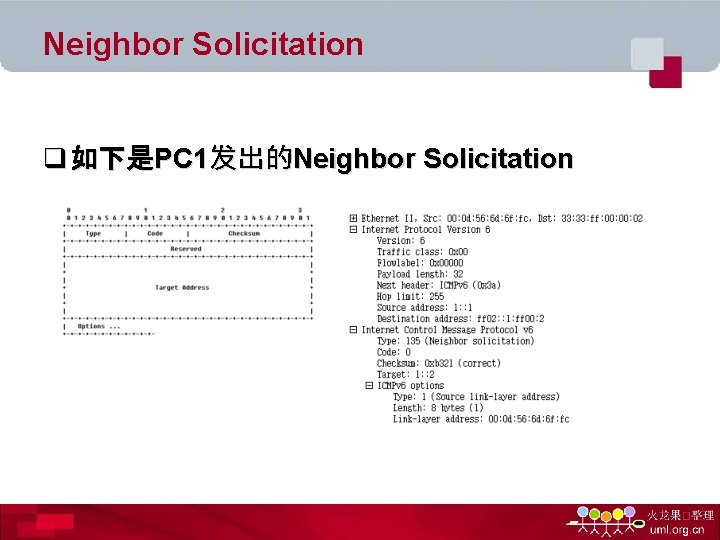 Neighbor Solicitation q 如下是PC 1发出的Neighbor Solicitation 