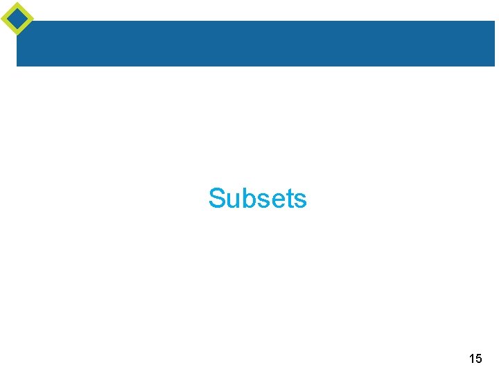 Subsets 15 