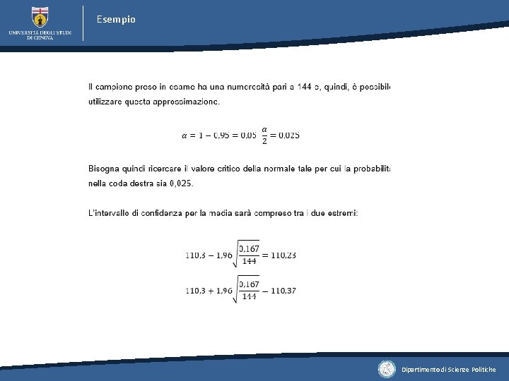 Esempio Dipartimento di Scienze Politiche Esempio Dipartimento di Scienze Politiche