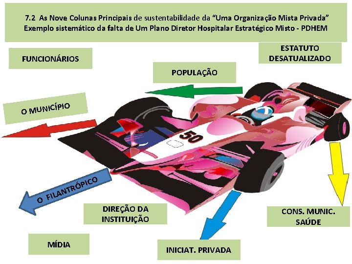  7. 2 As Nove Colunas Principais de sustentabilidade da “Uma Organização Mista Privada”