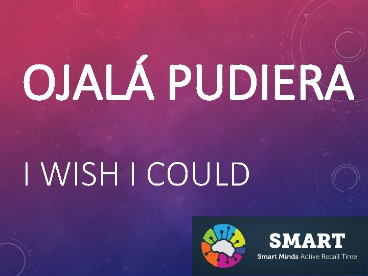 OJALÁ PUDIERA I WISH I COULD 