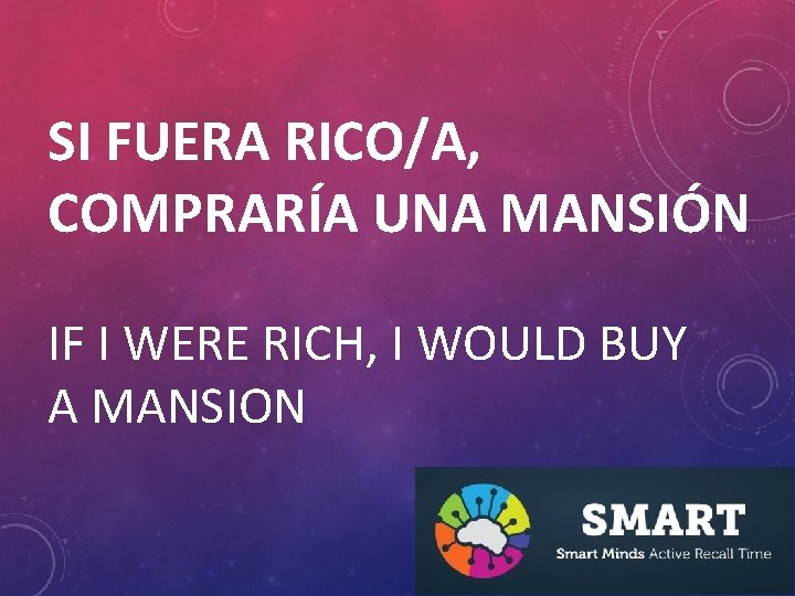 SI FUERA RICO/A, COMPRARÍA UNA MANSIÓN IF I WERE RICH, I WOULD BUY A