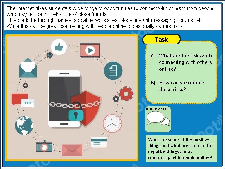 The Internet gives students a wide range of opportunities to connect with or learn